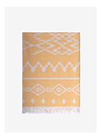 Kilim Pamuk Koltuk Şalı Safran 130x170