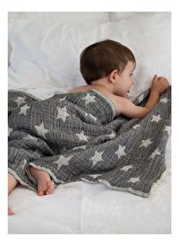 Cuddling Star Bebek Battaniyesi Siyah 75x145