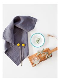 Linen Keten 2'li Peçete Gri 45x45