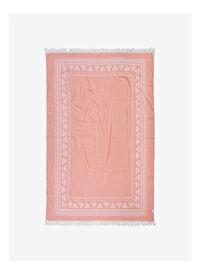 Mono Pamuk Koltuk Şalı Şeftali Rengi 130x170