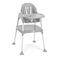 Wellgro Pretty 3in1 Çalışma Masalı Mama Sandalyesi, Gri