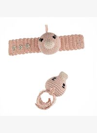 Cuddly Amigurumi Ördek Çıngıraklı Bileklik -Pembe