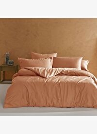 Linens Mix&Match Pamuk Saten Tek Kişilik Saten Nevresim Kılıfı Turuncu
