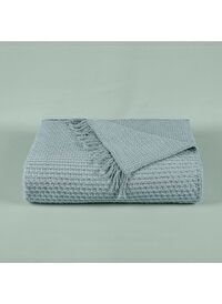 Taç Butik İskandinav Pamuklu Tek Kişilik Battaniye Mint