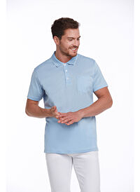 Mavi Regular Fit Düz 100% Pamuk Polo Yaka Tişört 