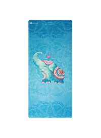 Mavi Fil Desenli, Kaymaz 4mm Doğal Süet Çocuk Yoga – Eğlenceli & Dayanıklı Blue Elephant, Kids Yoga