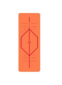 Rebuwo Hizalama Tasarım 5mm Kauçuk Mat Kaydırmaz Yoga Mat Pilates Mat turuncu 