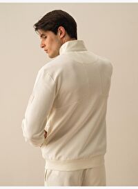 Ekru Regular Fit Pamuklu Sweatmont