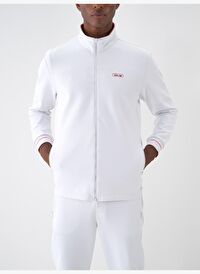 Beyaz Regular Fit Pamuklu Sweatmont