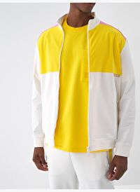 Ekru Regular Fit Pamuklu Sweatmont
