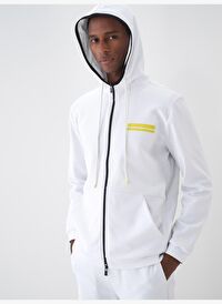 Beyaz Regular Fit Pamuklu Sweatmont