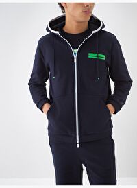 Lacivert Regular Fit Pamuklu Sweatmont