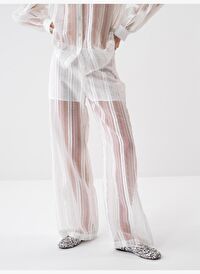 Beyaz Oversize  Pantolon