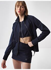 Lacivert Oversize Pamuklu Sweatmont