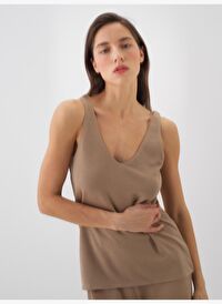 Camel Regular Fit Pamuklu Atlet