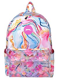 Slazenger Flower PVC Cep Detaylı Üç Bölmeli Okul ve Günlük Sırt Çantası - Kız Çocuk