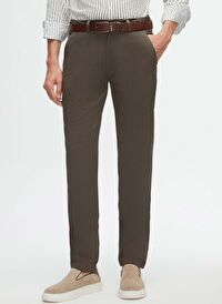 Ds Damat Slim Fit Haki Armürlü Yan Beli Lastikli Esnek Likralı Yandan Cepli Chino Pantolon
