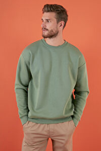 Buratti Regular Fit Bisiklet Yaka Pamuklu İçi Tüylü Yumuşak Şardonlu Sweat Erkek SWEAT 5905255