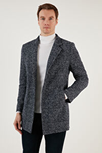 Buratti Slim Fit Tek Yırtmaçlı Düğmeli Astarlı Kaşe Kaban Erkek KABAN 5840110E