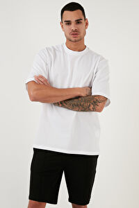 Buratti Pamuklu Oversize Bisiklet Yaka Basic Erkek T Shirt 5902365