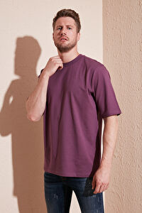 Buratti Pamuklu Oversize Bisiklet Yaka Basic T Shirt Erkek 5902365