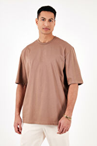 Buratti Pamuklu Oversize Bisiklet Yaka Basic Erkek T Shirt 5902365