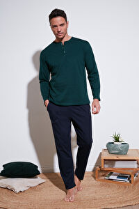 Buratti Pamuklu Beli Lastikli Regular Fit Uzun Kollu Pijama Takımı Erkek PİJAMA TAKIMI 6572008
