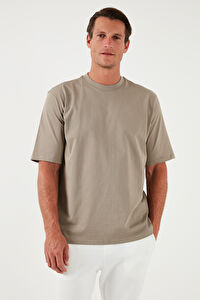 Buratti Pamuklu Oversize Bisiklet Yaka Basic Erkek T Shirt 5902365