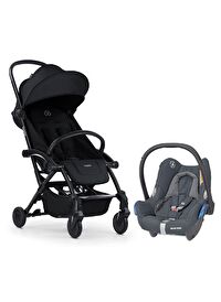 Bumprider Connect 3 Bebek Arabası Black-Black / Cabriofix Oto Koltuğu Essential Black