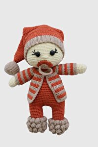 Amigurumi Emzikli Bebek Mercan & Bej