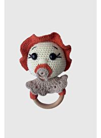 Amigurumi Emzikli Bebek Çıngırak Mercan & Bej
