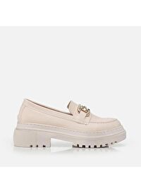 Bej Kadın Loafer  