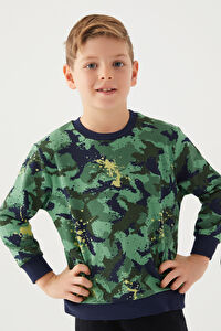 Rolypoly Erkek Çocuk Yeşil Sweatshirt