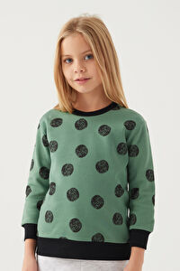Rolypoly Kız Çocuk Yeşil Sweatshirt