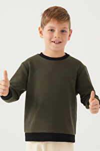 Rolypoly Erkek Çocuk Açık Haki Sweatshirt