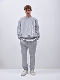 Düz Jogger Gri Eşofman