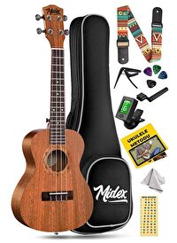 Midex TN-26MC Set Maun Tenör Ukulele (Softcase Tuner Capo Metod Nota Sticker Askı Pena)