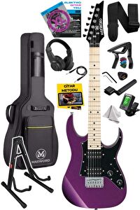 Maxword DE-150PU-ST Maple Klavye HH Manyetik Yüksek Kaliteli Elektro Gitar Seti