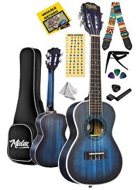 Midex CN-23 Yüksek Kaliteli Masif Ağaç Concert Ukulele Seti