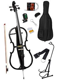 Midex GTC-400BK-PAK Profesyonel Siyah Elektro Çello Full Set