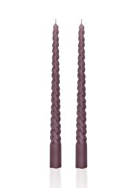 The Mia Burgu Şamdan Mumu 2li Set Vizon 29 cm