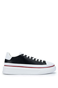 Fabi Erkek Hakiki Deri Siyah/Beyaz Sneakers & Spor Ayakkabı