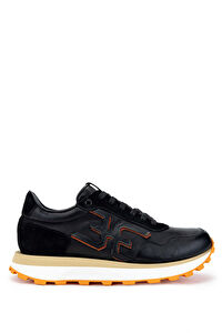 Fabi Siyah-Turuncu Erkek Deri Sneaker 510 FU0875B ERK AYK Y24