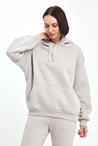Odda Kapüşonlu Kalın Kadın Sweatshirt