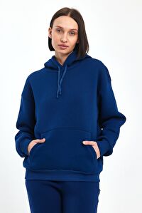 Odda Kapüşonlu Kalın Kadın Sweatshirt