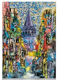 Star Puzzle 1000 Parça Galata Kulesi Puzzle(Altın Varaklı)