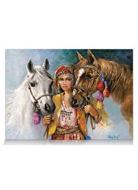Star Puzzle 1000 Parça Köylü Kızı ve Atları Puzzle