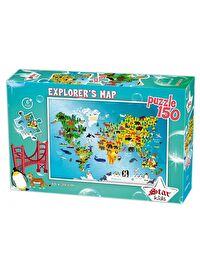 Star Puzzle 150 Parçalık Keşif Haritası Çocuk Puzzle/Yapboz