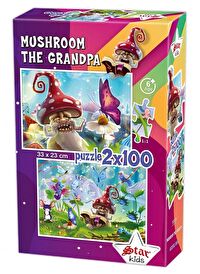 Star Puzzle 2x100 Parça Çocuk Puzzle (6 Yaş ve Üzeri) - Mantar Dede