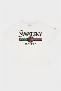 Swatsky Erkek Çocuk Kırık Beyaz T-Shirt